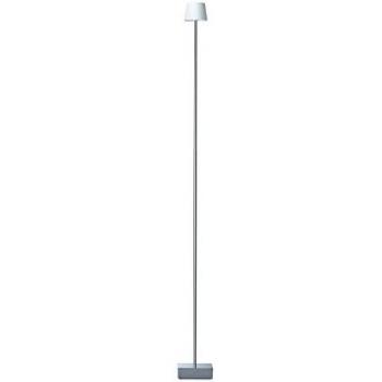 Anta Cut Schiebe-Dimmer-Stehleuchte H 150 cm, Porzellankörper in Weiß, transparenter Draht, Aluminiumgestell 3‑Größe