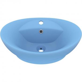 Lavabo Ovale Ceramica Azzurro Opaco 58,5x39 cm – Modello 020002676