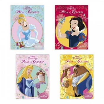 Princesas Disney Pega y Colorea 21x28cm