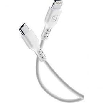 Cavo USB C Cellular Line USBDATAC2LMFI3MW POWER CABLE Dati Bianco