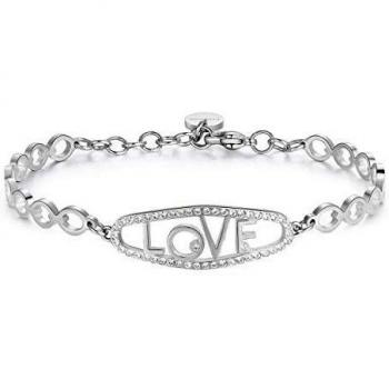 Bracelet de Chakra pour Femme en Acier Inoxydable et Cristaux Swarovski par Brosway BHK339