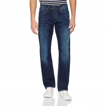 Pepe Jeans Kingston Zip, Jean Droit Homme, Bleu, Taille 33/32