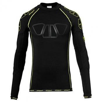 Uhlsport Herren Bionikframe Baselayer Langarmshirt, schwarz/Fluo gelb, M