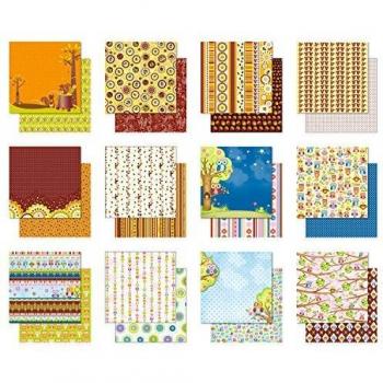2er Set Ludwig Bähr Glitzer Scrapbook Papier 30,5x30,5cm