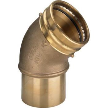Viega Sanpress XL-Bogen 353698 88,9 mm, 45°, SC-Contur, Rotguss