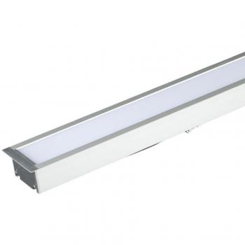 Luce Fredda LED Lineare 40W Corpo Argento Samsung 6400K