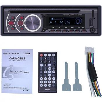 Lecteur multimédia FM Bluetooth DVD 4K Video Out CD VCD USB TF 1Din pour véhicules VW, BMW, Toyota, Mazda