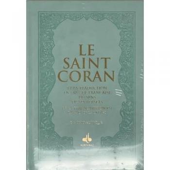 Saint Coran, couverture daim vert clair