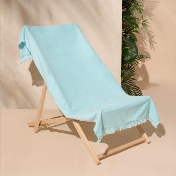 Sienna Sky Blue Tassel Beach Towel Bag