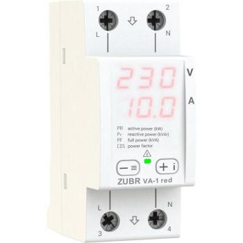 Voltio Amperio Monitor Dinva-1 5V‑240V Rojo