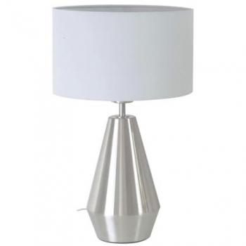 Dimmable Touch Table Lamp with Fabric Drum Shade
