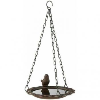 Baignoire suspendue pour oiseaux 20,5 cm Marron HI