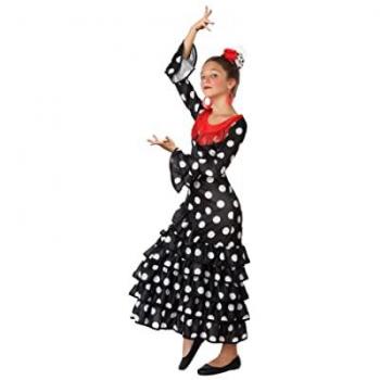 Abito Ballerina Flamenco 5 Anni: Nero e Pois Bianchi – AC‑DECO