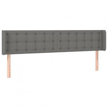 Cabecero moderno LED gris oscuro 183x16x78/88 cm