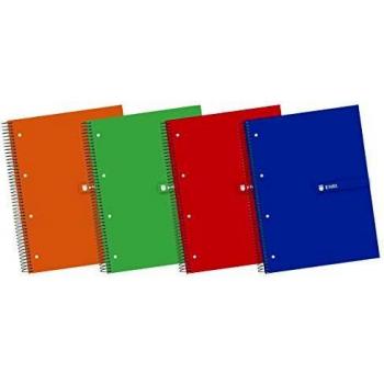 Cahier Enri 120+40 5x5 assortis