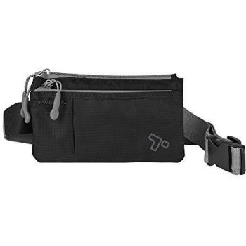 Travelon Urban Waist Pack, 6 Compartments – Black – All Sizes