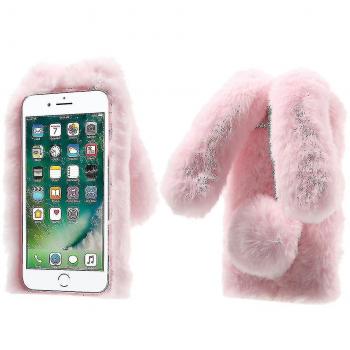 Boîtier TPU doux « Lapin » pour iPhone SE (2020/2022), 4,7 pouces – Blanc Rose