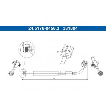 Brake Hose Opel ATE 24517604563