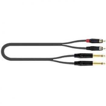 Cavo audio a 2 canali Just 2RCA2J 3F, nero, 3 m