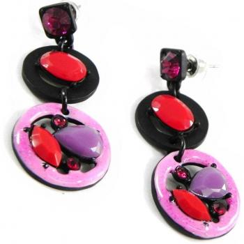 Designer Pink Melusine Rose Studs – NOA 8923