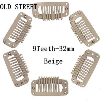 10pcs Multi-Color 32mm Hair Clips with 9 Teeth for Women