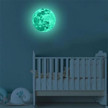 30cm Luminous Moon and Earth Wall Stickers