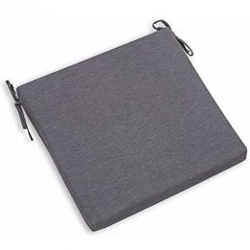 Cojín Chillvert para Silla 38x38x4,5 cm Gris Desenfundable