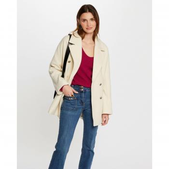 Morgan Wollmantel 242-GAM Écru Regular Fit 38 Damen