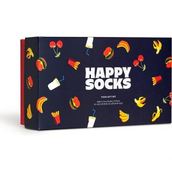 Calzini Happy Socks Crew Foods Set 3 Paia Navy EU 41-46