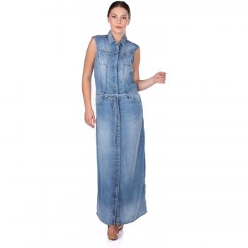 Dress lungo con bottoni per donne S multicolor