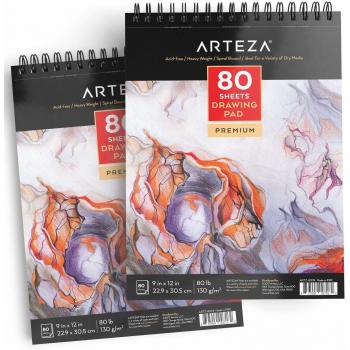 Arteza Durable Sketch Paper, 80 Sheets Each