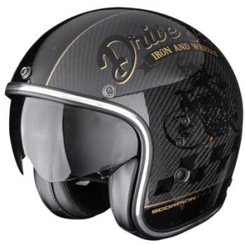 Scorpion Belfast Evo Carbon Jetmotorhelm – Helm, visier, helmring