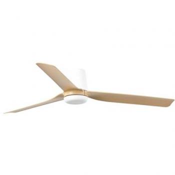 Faro DC Punt Tub Ventilator in Weiß mit hellem Holz
