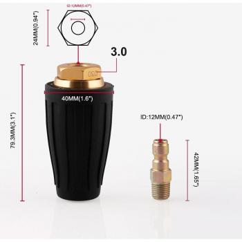Punta de pulverización turbo giratoria para arandela 2.5 GPM