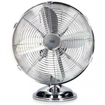 Trebs 99384 35 W Tischventilator mit Retrolook – 3 Geschwindigkeiten, ideal für Wohnzimmer, Schlafzimmer und Büro