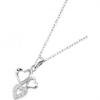 Collar Time Road WS03267/45 Corazón de Plata para Mujer