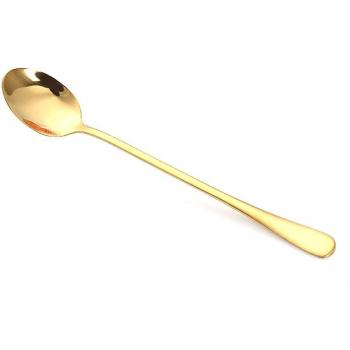 Taza con cuchara de oro rosa
