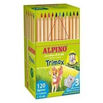 LAPICEROS COLOR GRUESOS ECONOMY PACK 120 UDS. TRIMAX MINA 5,4MM ALPINO