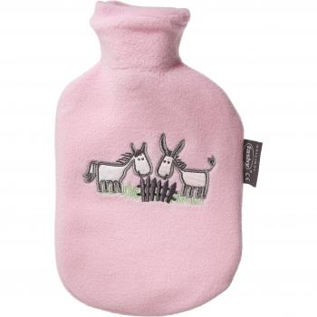 Fashy Kinder-Wärmflasche Flauschbezug rosa, 0.8 L, 1 Stück