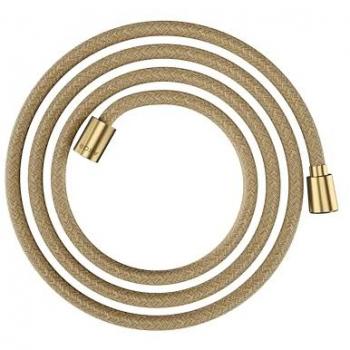 Flexible textile de douche Hansgrohe 2000 mm, écrou conique et cylindrique, or brossé