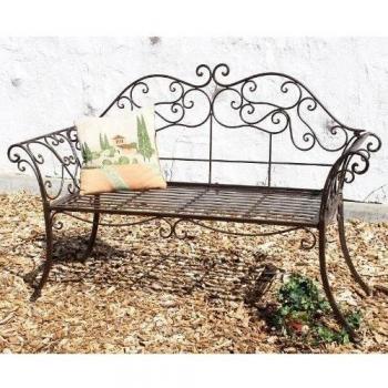 Panchina da giardino in metallo 146 cm resistente alle intemperie