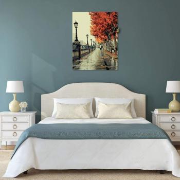 Dreamsy DIY Ölfarbe nach Zahlen Paket, Bunte Leinwandmalerei Park Street Light Wandkunst Bild mit Pinsel 16 * 20 Zoll Weihnachtsdekor Geschenke