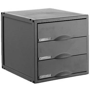 Módulo archisystem de 3 cajones 356x316x303 mm grafito archivo 2000 8403c gf