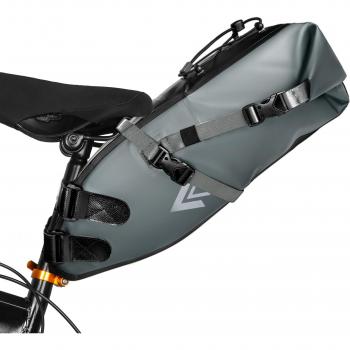 AFISHTOUR 10 Liter Fahrradrucksack, wasserabweisend, Unter-Sitz-Design – Grau