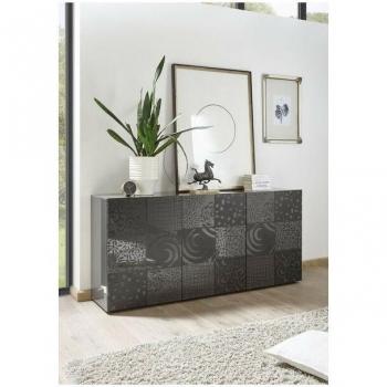 Buffet moderne Azura 181 cm, anthracite, 3 portes