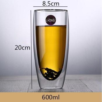 Verre de service à double couche chaude