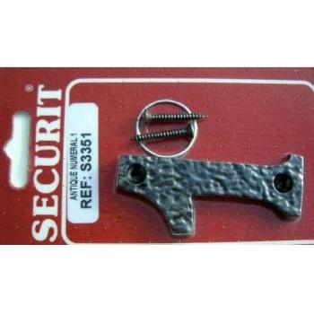 Antique Style Black Door Number 1