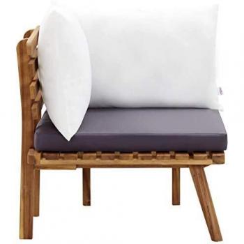 Divano Angolare da Giardino con Cuscini in Legno d'Acacia Vidaxl 2623