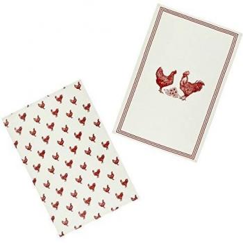 French Hen Printed Tea Towels