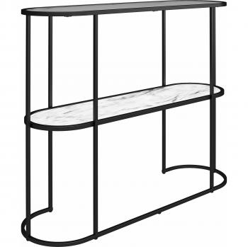 Dorel Home Konsolentisch »Luna«, (1 St.), mit Tischplatte aus geriffeltem Glas, FSC®-zertifiziertes Holz, Höhe 82 cm